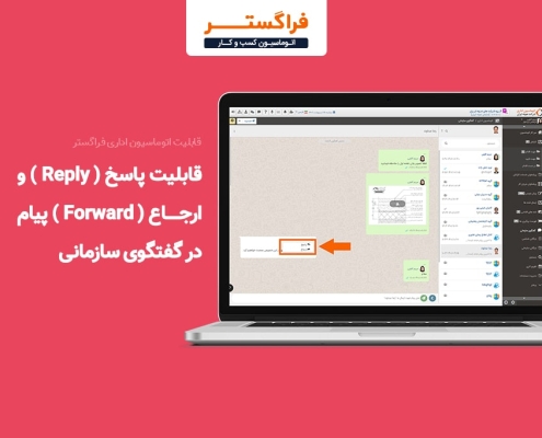 قابلیت پاسخ (Reply) و ارجاع (Forward) پیام در گفتگوی سازمانی-