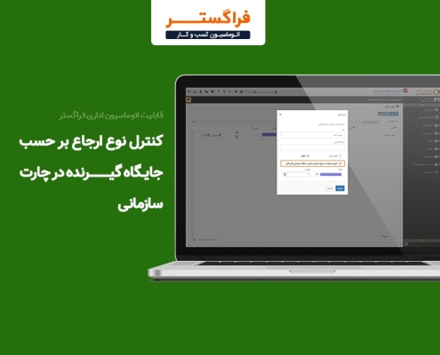 کنترل نوع ارجاع بر حسب جایگاه گیرنده در چارت سازمانی