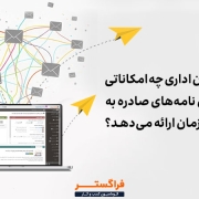 اتوماسیون اداری چه امکاناتی برای ارسال نامه‌های صادره به خارج از سازمان ارائه می‌دهد؟